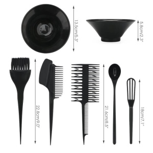 Set profesional pentru vopsit părul – Pelerină magnetică, cască șuvițe silicon, bol + 5 pensule, clipsuri crocodil, mănuși latex reutilizabile - Img 2