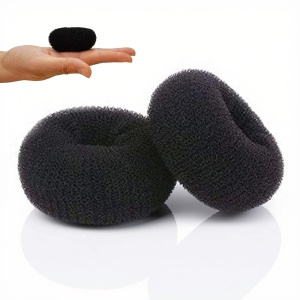 Burete pentru Coc Negru S – Donut de Păr pentru Volum și Coafuri Elegante