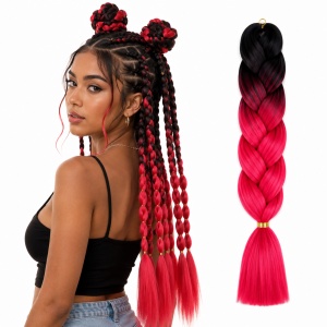 Extensii Păr Sintetic Jumbo Ombre pentru Împletituri Afro – Crimson Shadow