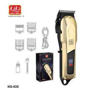 KIKI NEW GAIN NG-820 Gold Specter Pro – Mașină de tuns profesională fără fir
