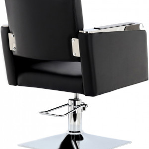 Mobilier salon cu 2 scaune frizerie si scafa coafor, Negru, SDB03 - Img 4
