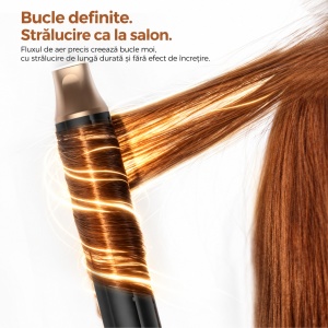 Ondulator automat cu aer cald, Aparat De Coafat pentru bucle Multifunctional 6 In 1, Uscator si perie volum, Multistyler par - Img 3
