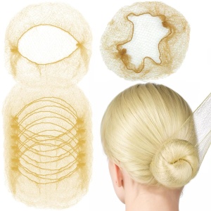 Plasa pentru coc blond, set 50 bucati – plase par coc pentru balet, gimnastica si coafor