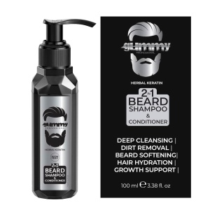 Șampon & Balsam 2-în-1 Gummy Professional – Cu Keratină Vegetală pentru o Barbă Moale și Sănătoasă