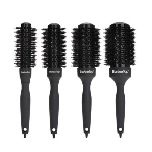 Set 4 perii rotunde profesionale coafor, ceramice, 25/32/45/53mm, cu ac pentru secționare, perii rotunde pentru coafat