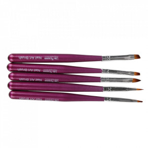 Set 5 pensule gel pentru unghii