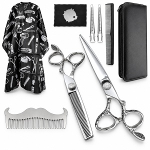 Set foarfeca de tuns si filat Ardette, Damino01, Inox, Retro design, marime 6", maner sculptat