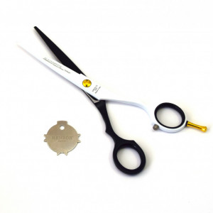 Set frizerie coafor Henbor model Ario05, 3 piese, cu foarfeca de tuns, pelerina, piepten - Img 3