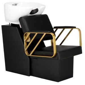 Set Mobilier frizerie cu 1 post de lucru, scaun coafor, scafa, oglinda salon 90cm LED - Img 9