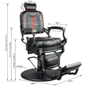Set Mobilier Frizerie Negru cu Auriu | Barber Shop - Img 2