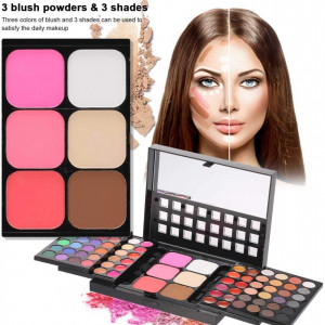 Set trusa machiaj Ardette, SRM78S, cu farduri, 12 pensule, fard sprancene - Img 3