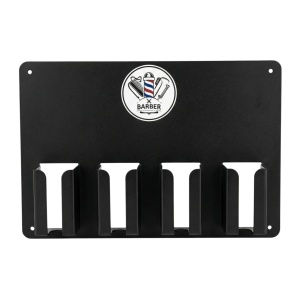 Suport de perete pentru masini de tuns, organizator frizerie, negru, 48x33cm - Img 10