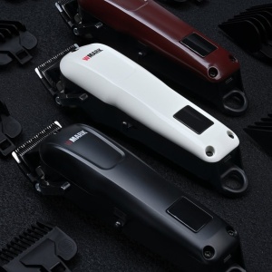 WMARK NG-1001 – Mașină de tuns profesională fără fir, 6600 RPM, lamă Zero Overlap, baterie 2500 mAh, autonomie 300 min, alba - Img 5