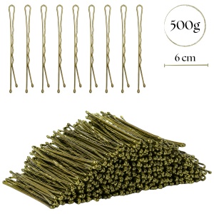Agrafe de Păr Profesionale Ondulate 500 g, 6 cm, Blonde