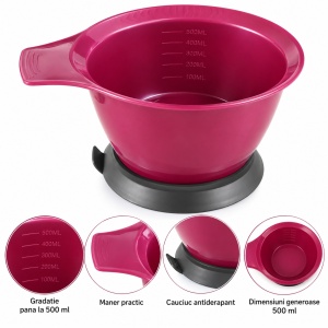 Bol Vopsea Păr 500 ml cu Gradatie Profesional | Burgundy Antiderapant - Img 3