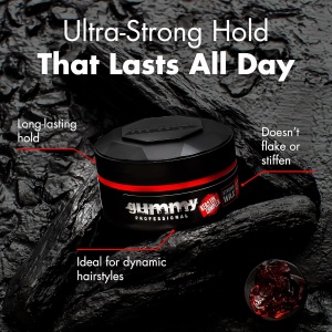 Ceară de păr - Gummy Professional Hair Styling Wax Ultra Hold 150ml – Fixare Extra Puternică, Complex cu Keratină - Img 3