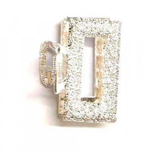 Cleste de par, metalic, silver argintiu, mediu, 4cm lungime