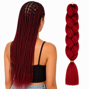 Extensii Păr Sintetic Jumbo pentru Împletituri Afro – Burgundy Velvet