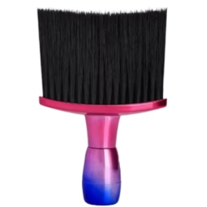 Pamatuf frizerie profesional cu maner, Fuxi cu Albastru Metalizat, peri densi, 10x15cm