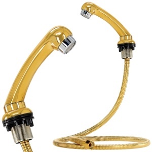 Para dus pentru chiuveta scafa frizerie Auriu Gold