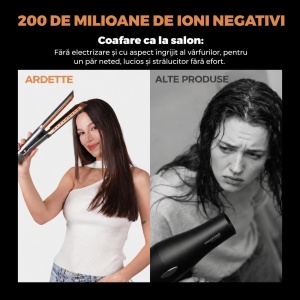 Placă de Îndreptat Părul cu Aer Cald 2 în 1 – Uscător de Păr și Aparat de Îndreptat, Uscare și Îndreptare Simultană, Hair Straightener, Gri - Img 4