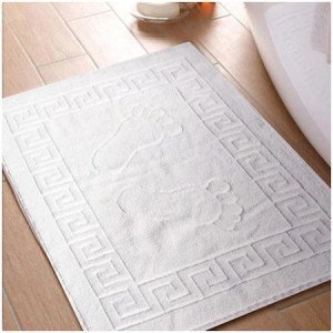 Prosop saloane picioare, 50 x 70 cm, hotel quality, 100% bumbac, alb, bordura greceasca - Img 4