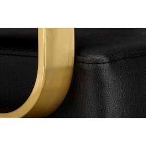 Scaun coafor luxos, Negru cu auriu, hidraulic, reglabil pe inaltime, pentru frizerie - Img 7