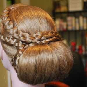 Set cap manechin cu par Blond Auriu, Maya, pentru frizerie coafor - Img 7