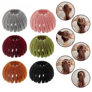 Set clame de par tip cuib de pasare, 6 buc, culori diferite - Img 3