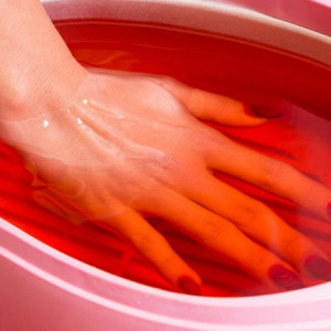 Set Complet Parafină 3L cu Aparat Încălzit Ceară, Mănuși, Botoși și Parafină Piersică 450g – Kit SPA Profesional pentru Mâini și Picioare - Img 2