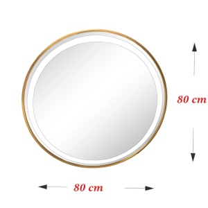 Set Mobilier coafor cu 2 scaune frizerie negre aurii, scafa coafor profesionala, oglinzi Led - Img 6