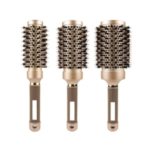Set perii coafor rotunde, 3 bucati, nano ceramice, profesionale, pentru frizerie - Img 1