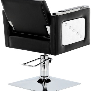 Dotare salon coafor cu 2 scaune, post de lucru frizerie si scafa profesionala, Negru cu alb, Anna - Img 2