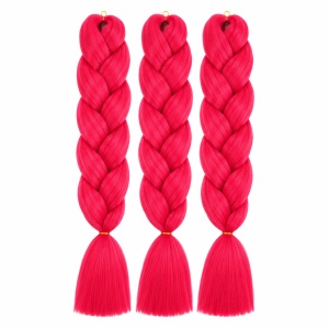 Extensii Jumbo Braid Roz Neon pentru Împletituri Afro – Pink Blossom - Img 2