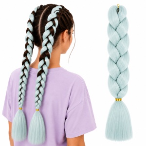 Extensii par sintetic coada pentru impletituri Ice Mint