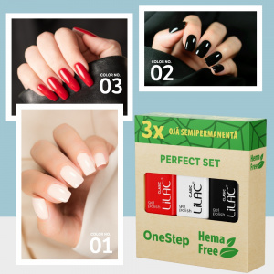 Set 3 oje semipermanente fara Hema, Colectia basic, 3 bucati - Img 2