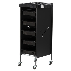 Set complet mobilier coafor Felicia, 9 piese – 2 scaune, 2 oglinzi, scafă, ucenici și taburete - Img 9