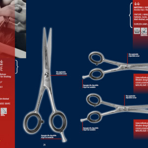 Set kit frizerie coafor BESAM cu foarfeca tuns filat Henbor Italia Top Line - Img 7