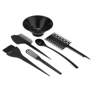Set profesional pentru vopsit părul – Pelerină magnetică, cască șuvițe silicon, bol + 5 pensule, clipsuri crocodil, mănuși latex reutilizabile - Img 3