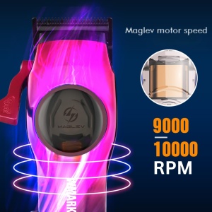 WMARK NG-9009 Mașină de tuns profesională – Motor 10.000 RPM, Lame DLC 5CR15, Baterie 2500 mAh, Red - Img 7
