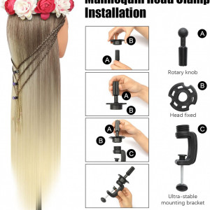 Cap Practica Manechin Salon Frizerie Coafor, Blond Ombre, CPBO - Img 6
