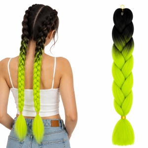 Extensie Păr Jumbo Braid Neon Lime – Păr Sintetic Premium pentru Împletituri Afro