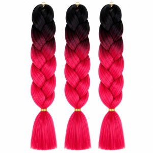 Extensii Păr Sintetic Jumbo Ombre pentru Împletituri Afro – Crimson Shadow - Img 2