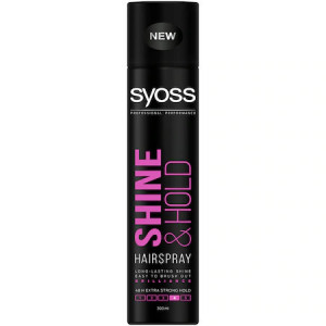 Fixativ Syoss Shine & Hold pentru fixare foarte puternica, 300 ml