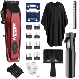 Kit profesional frizerie WMARK NG-125R cu accesorii complete pentru tuns