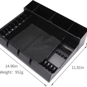 Organizator profesional ustensile frizerie și barber, negru, 38x30 cm, pentru mașini de tuns și foarfece - Img 2