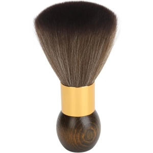 Pamatuf frizerie profesional cu maner din lemn, peri desi, calitate premium, finisaje gold