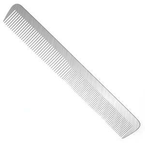 Pieptene Profesional din Inox pentru Tuns și Coafat, Antistatic, Dinți Fini și Standard