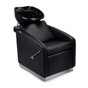 Scafa coafor si frizerie profesionala, bazin ceramic negru, suport picioare rabatabil - Img 4