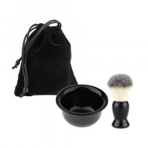 Set barbierit complet, 3 piese cu bol si pamatuf pentru barbierit